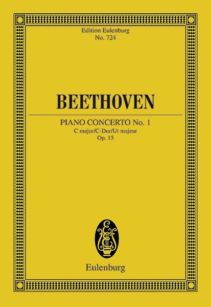 Beethoven: Concerto No. 1 C major Opus 15 (Study Score) published by Eulenburg